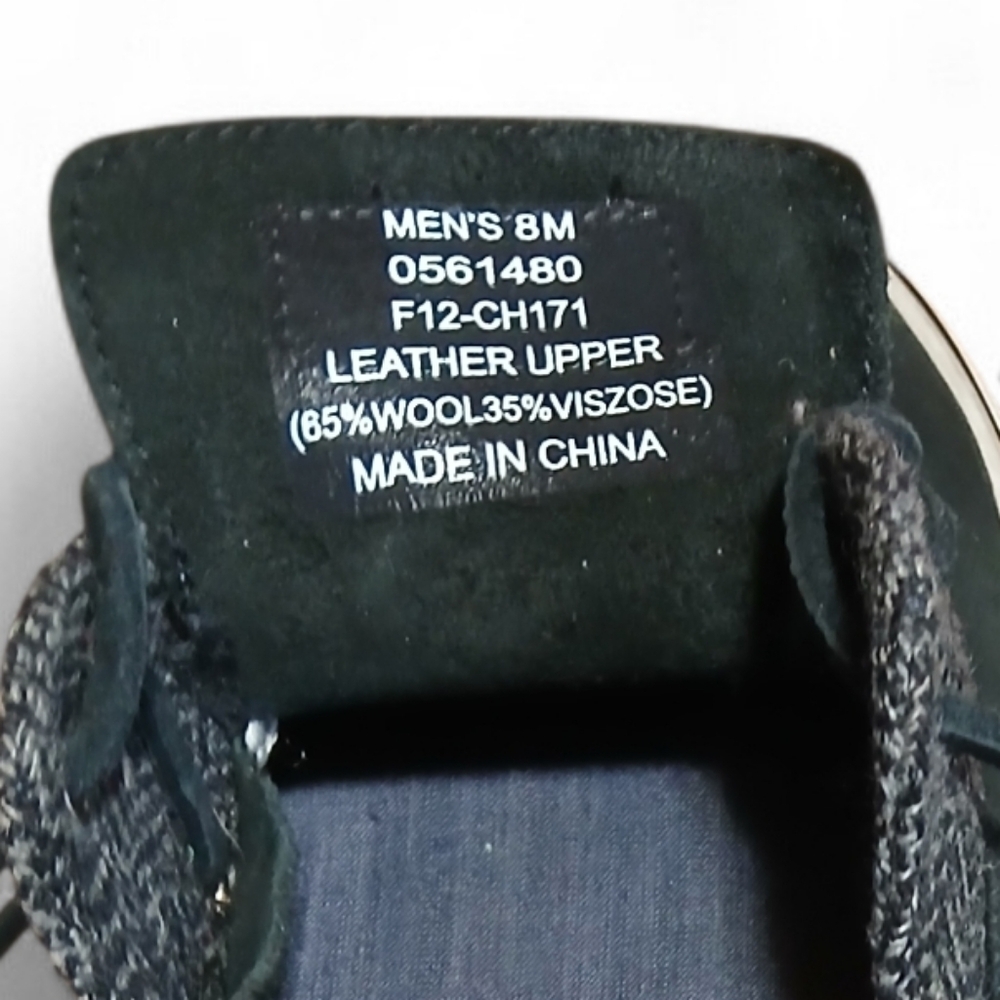 Sperry Men's Size 8 Wool Blend Upper Black Boat Shoes - Picture 2 of 7